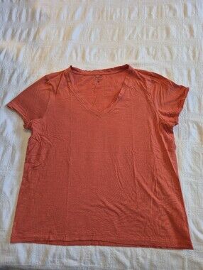 Madewell women's XL medium orange short sleeve shirt VGUC